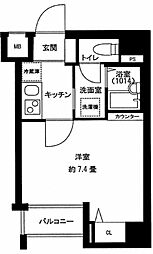 ドルチェ日本橋シティターミナル 1Kの間取図画像