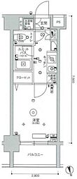 スカイコート蒲田ガーデン 1Kの間取図画像