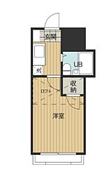 フォーレスト3 1Kの間取図画像