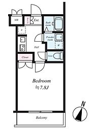 ラグジュアリーアパートメント砧 3階1Kの間取り