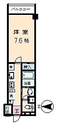 喜多見ルームス 1Kの間取図画像