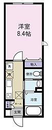 ウィステリア扇 1Kの間取図画像