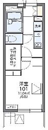 レオパレス都 1Kの間取図画像