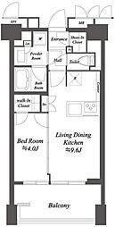 プライマル練馬豊島園 5階1LDKの間取り