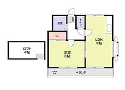 フラリッシュ鶴見 1LDKの間取図画像