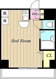 古淵シティビル ワンルームの間取図画像