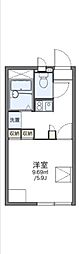 レオパレスハビタA 1Kの間取図画像