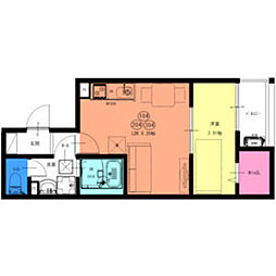 高石市西取石3丁目アパート 1LDKの間取図画像