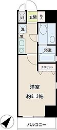 コニファー新子安 1Kの間取図画像