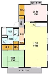 サンVパーク7 2LDKの間取図画像