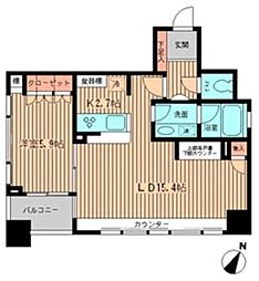 メゾンド日本橋三越前 2階1LDKの間取り