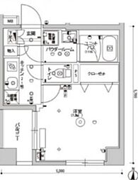 スカイコート清澄庭園 1Kの間取図画像