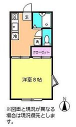 ベルローズ梶ヶ谷 1Kの間取図画像