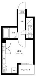 Ｃａｃｈｅｔｔｅ西巣鴨 1階ワンルームの間取り