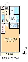 LaFrontera 1Kの間取図画像