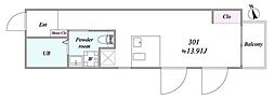 trias574 1DKの間取図画像