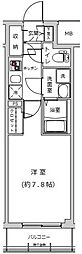 ライジングプレイス西浅草 1Kの間取図画像