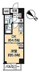 L'AVENIR町田 1DKの間取図画像