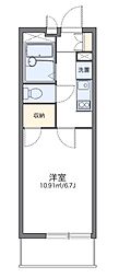 リバティハイム 1Kの間取図画像