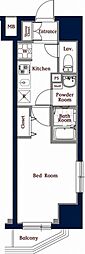 N-stageUeno 1Kの間取図画像
