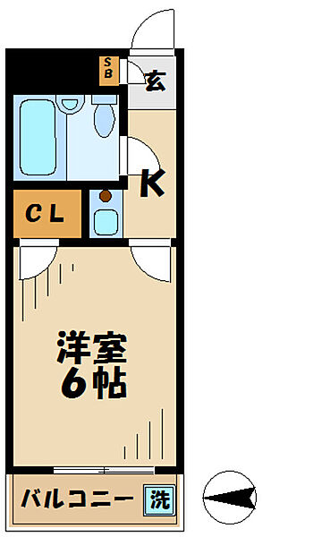 TISマンション堀之内 501.｜東京都八王子市別所１丁目(賃貸マンション1K・5階・17.88㎡)の写真 その2