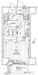 ガリシアヒルズ六本木 1Kの間取図画像