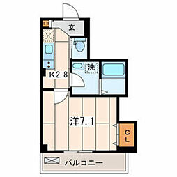 ラ・メールヒダカ関内 1Kの間取図画像