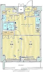 都営新宿線 森下駅 徒歩4分の賃貸マンション 8階2DKの間取り