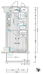ヴェルトウォーターフロント 1Kの間取図画像