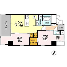 テラス天の川 2LDKの間取図画像