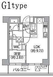 レスピール蓮根 1LDKの間取図画像