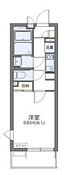 レオネクストブルーリッジ2 1Kの間取図画像