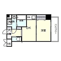 アーバンパーク住之江公園2 1DKの間取図画像
