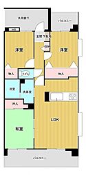 コンダクトヴィレッジ小田部 3LDKの間取図画像