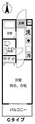 ピアコートTM東久留米 1Kの間取図画像