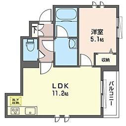 サンパティーク2 1LDKの間取図画像