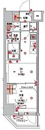 ハーモニーレジデンス山手サウス大塚 1DKの間取図画像