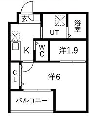 堺市堺区大浜北町2丁マンション 2Kの間取図画像