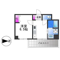 GROOVE平野 1Kの間取図画像