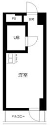 トップルーム品川 ワンルームの間取図画像