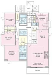 パシフィックハウス麻布台 3LDKの間取図画像