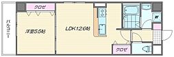 アークコート 1LDKの間取図画像