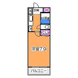 ルーチェ2番館 1Kの間取図画像