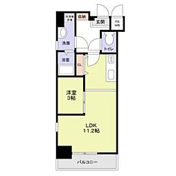 プランドールたかや 1LDKの間取図画像