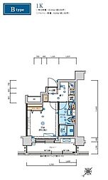 LIVCITY横濱ヒルサイドテラス 1Kの間取図画像