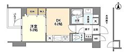 リエトコート四谷 1DKの間取図画像