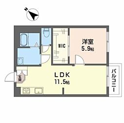 ドミールDI 1LDKの間取図画像
