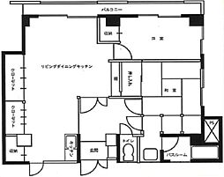 JLBグランエクリュ中延 2LDKの間取図画像
