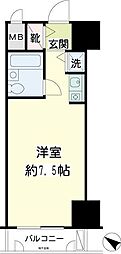 シーアイマンション鶴見 ワンルームの間取図画像