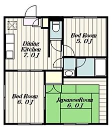 グランドヒル 3DKの間取図画像